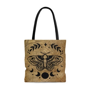 Beautiful Moth Vintage Look Gift Awesome Moth Moon AOP Tote Bag