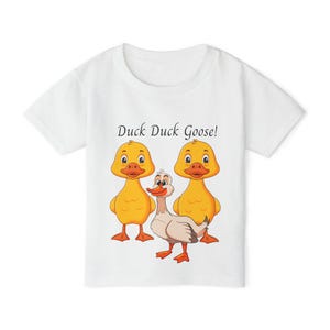 Funny Duck Duck Goose Toddler T-shirt, Cute Kids Tee, Birthday Gift, Playdate Outfit, Baby Shower Gift, Animal Lover Apparel