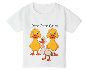 Duck Duck Goose peutert-shirt, grappig kinder-T-shirt, dierenkleding