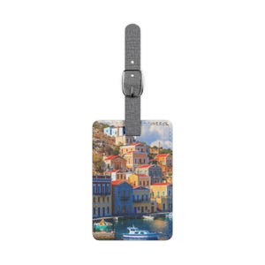 Scenic Greece Luggage Tag: Personalized Travel Accessory