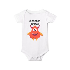 Lil Monster Infant Bodysuit, Cute Baby Onesie Gift, Baby Shower Gift, Newborn Outfit, Funny Baby Clothes, Halloween Baby Outfit