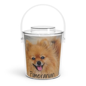 Pomeranian Ice Bucket with Tongs