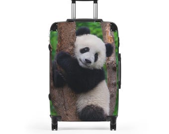 Valigia media con stampa panda: bagaglio a mano leggero per bambini