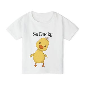 Cute Toddler T-Shirt, Adorable Duck Design, Perfect for Baby Showers, Birthdays, Easter, Playdates, Gifts