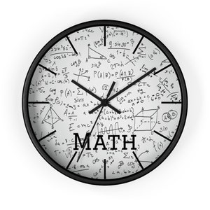 10” Math Wall clock Teacher Student Engineer Gift Home Decor