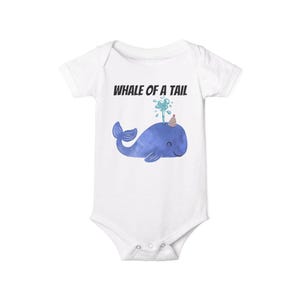 Whale of a Tail Infant Onesie, Cute Baby Gift, Baby Shower Gift, Nautical Baby Clothes, Adorable Newborn Outfit