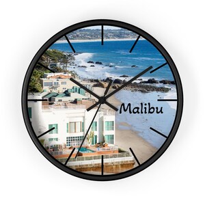 Relógio de parede Malibu Beach California imagem 1