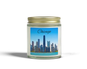 Chicago Skyline Scented Candle | Cozy Home Decor, Unique Gift, Aromatherapy, Relaxation, Travel Souvenir