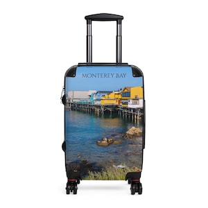 Monterey Bay California Travel Suitcase, Personalized Luggage, Perfect Gift for Travelers, Vacation Essentials, Durable & Chic