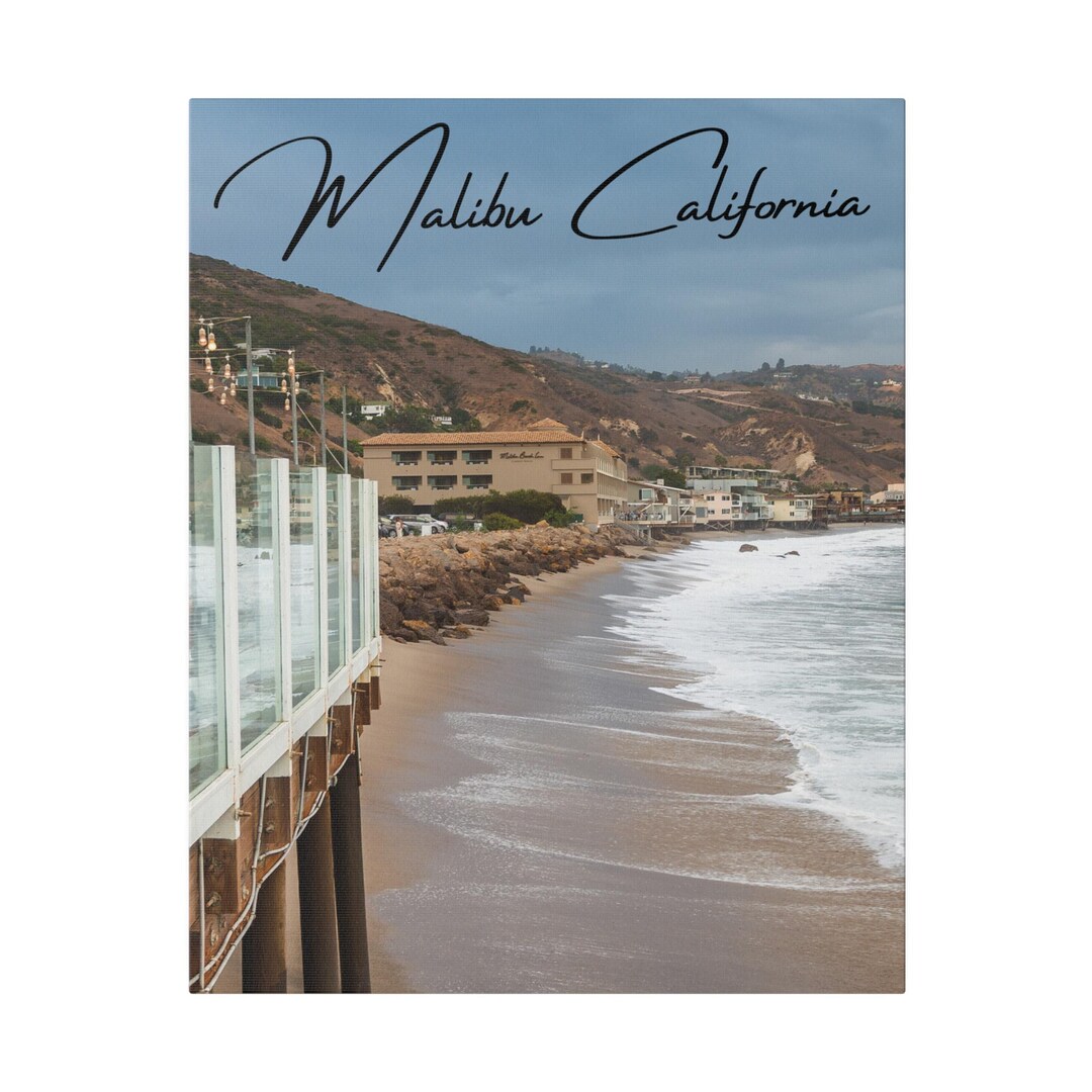 16x20 Malibu California Beach Houses Matte Canvas, Stretched, 0.75 - Etsy