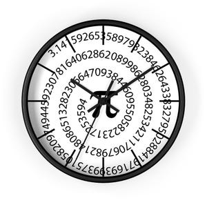 10" Awesome Pi Mathematical Pi Wall Clock, Unique Geek Gift, Home Office Decor, Teacher Appreciation, Birthday Gift, Pi Day
