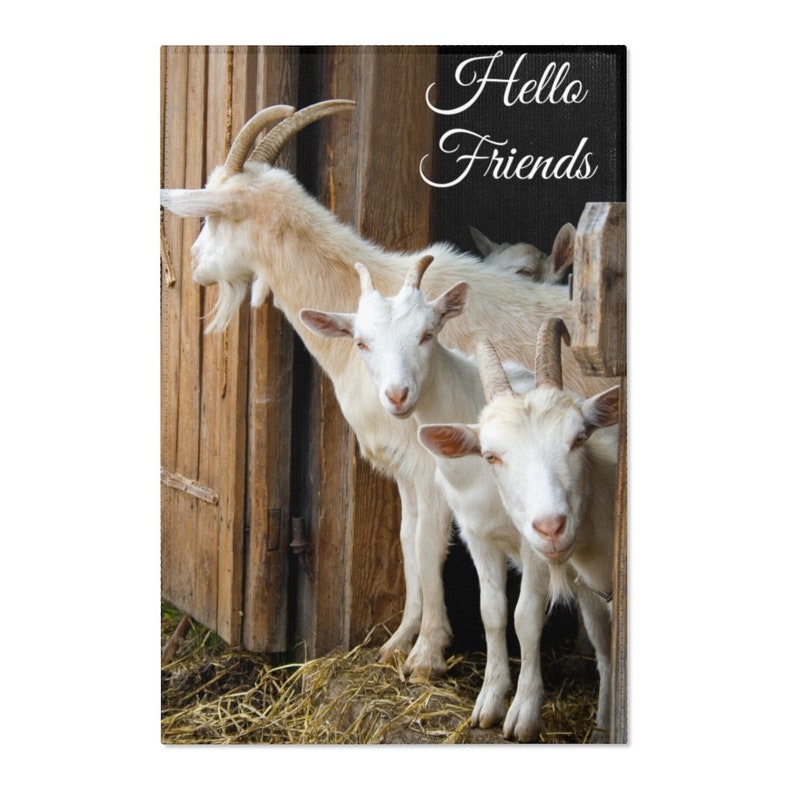 24”x36” Hello Friends Goat Gift Area Rug - Etsy