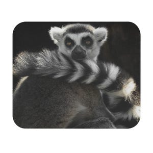 Alfombrilla de ratón rectangular con diseño de mono lémur