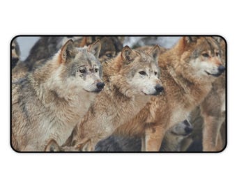 12"x22" Wolves Desk Mat