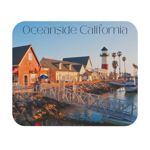 Oceanside California Harbor Pier Dock Mouse Pad (Rectangle)