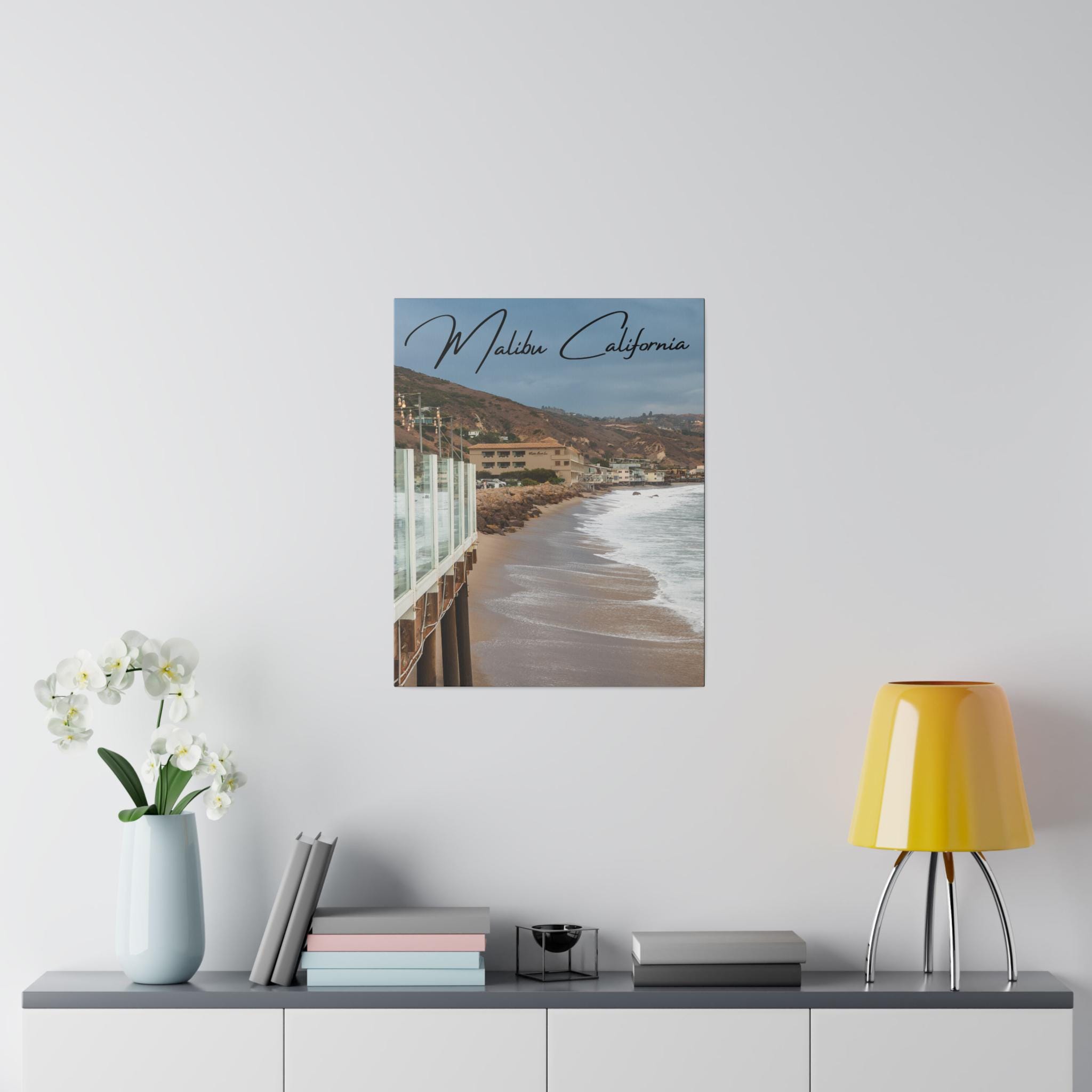 16x20 Malibu California Beach Houses Matte Canvas, Stretched, 0.75 - Etsy