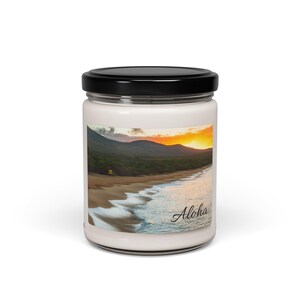 Aloha Hawaii Beach Scented Soy Candle: Relaxing Aromatherapy, Eco-Friendly Home Decor