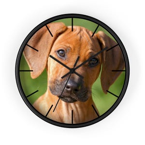 10&quot; Sweet Dog Adorable Puppy Wall Clock - Pet Lover Gift, Animal Decor, Home Aesthetic, Cute Dog Clock, Unique Wall Art