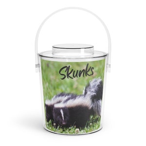 Skunks Ice Bucket with Tongs