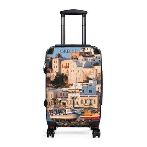 Greece Stylish Lightweight Suitcase, Travel Luggage, Weekend Getaway Bag, Vacation Carry-On, Adventure Travel Case