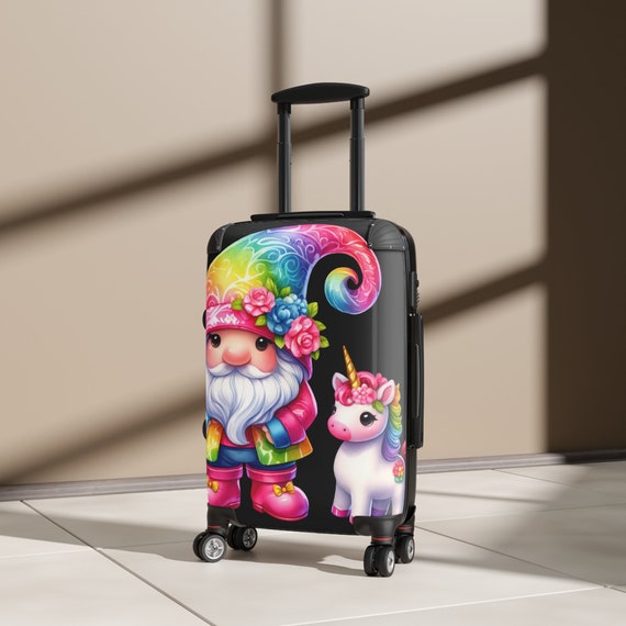 Small Gnome Unicorn Suitcase Etsy Canada