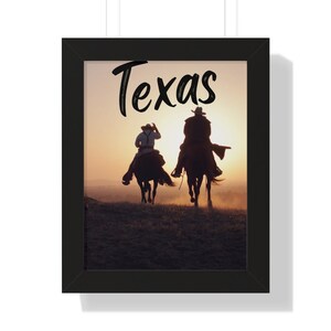 Fantastico Texas Cowboys 11x14 Poster verticale incorniciato