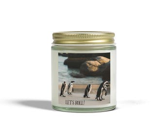 Whimsical Penguin Scented Candles, Ideal for Home Decor, Unique Gifts, Relaxation, Beach Vibe, #LetsRoll
