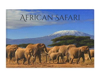 36"x24" African Safari Elephants Area Rug