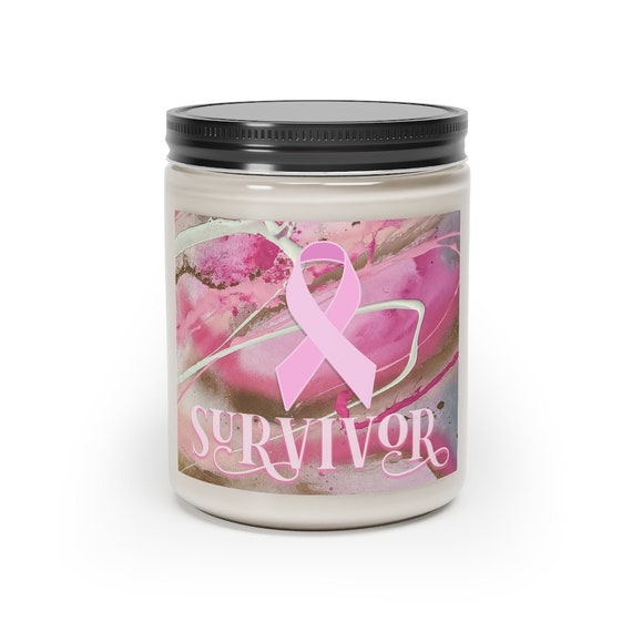 Candles & Holders Home Décor SURVIVOR Breast Cancer Soy Candles