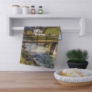 Scenic Germany Tea Towels, Vintage Kitchen Towels, Rustic Home Decor, Housewarming Gift, Nature-Themed Kitchen Accessories, Travel Souvenir