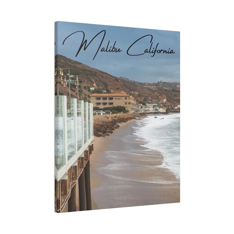 16x20 Malibu California Beach Houses Matte Canvas, Stretched, 0.75 - Etsy