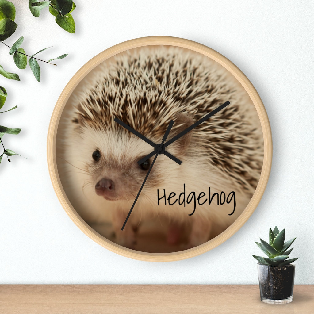 Sweet Adorable Hedgehog Wall clock