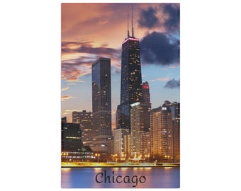 Chicago Skyline Microfiber Tea Towel