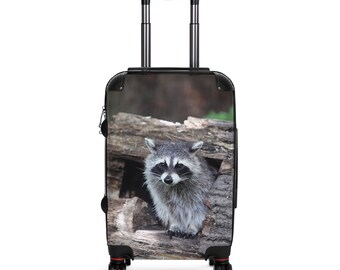 Curious Raccoon Suitcase | Wildlife Photo Luggage