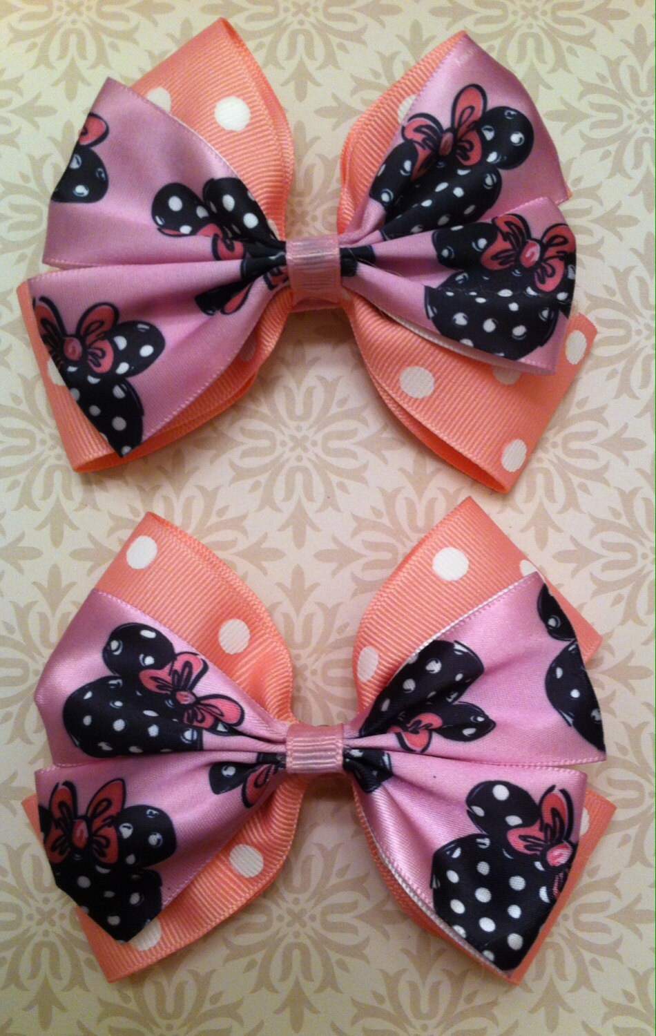 Disney Hair Bow Disney Hair Accessories Minnie Mouse Etsy