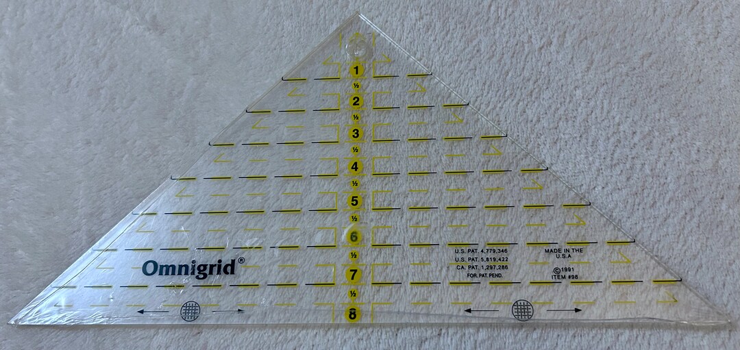 Omnigrid 8 quarter square triangle ruler item 98 etsy