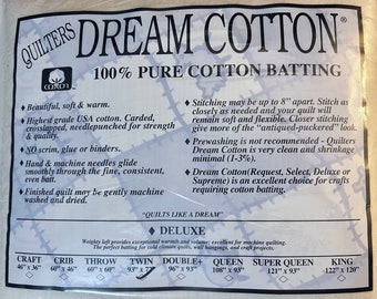 Misura doppia, imbottitura Quilters Dream Cotton Deluxe, colore naturale