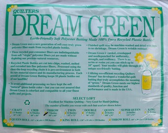 Taille du jeté, quilters Dream Green, sélection (loft moyen)