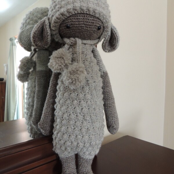 Handmade crochet Lupo the Lamb