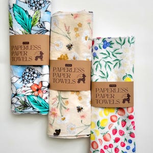 Toalhas de papel sem papel: alternativa sustentável e reutilizável ao papel toalha de cozinha.