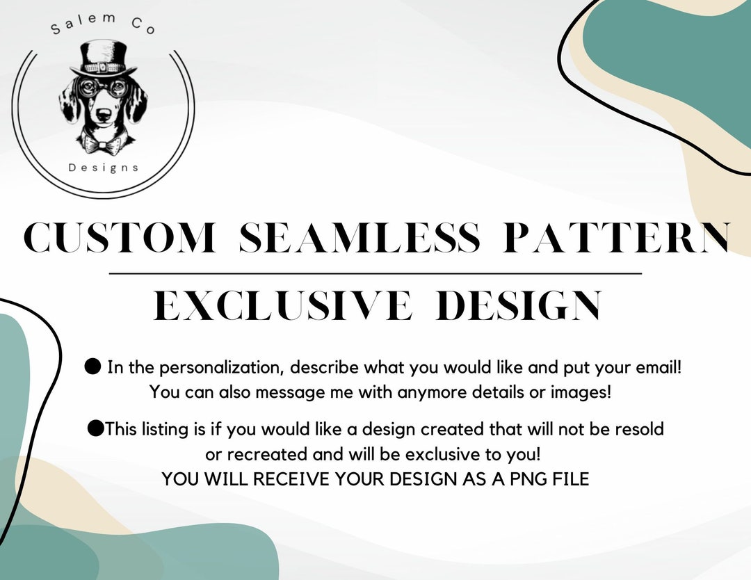 Custom Patterns Available Custom Seamless Pattern Exclusive - Etsy