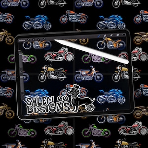 Motorcycle seamless pattern png