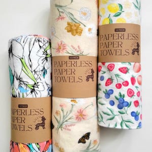 Toalhas de papel sem papel: alternativa sustentável e reutilizável ao papel toalha de cozinha.