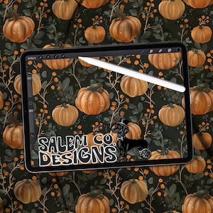 Pumpkin Vines seamless design
