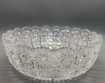 two Bohemian lead crystal glass bowls / bowls decor *star*