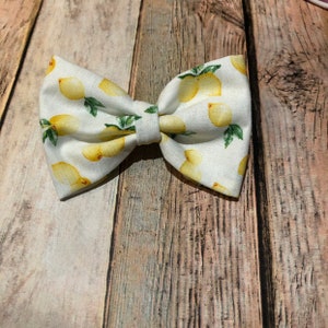 Lemon hair clip headband elastic hair bow- baby toddler kids adult bow clip
