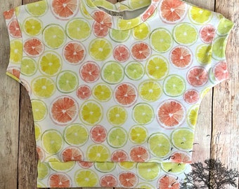 Citrus dolman tee shirt handsewn girls outfit1 baby and toddler top