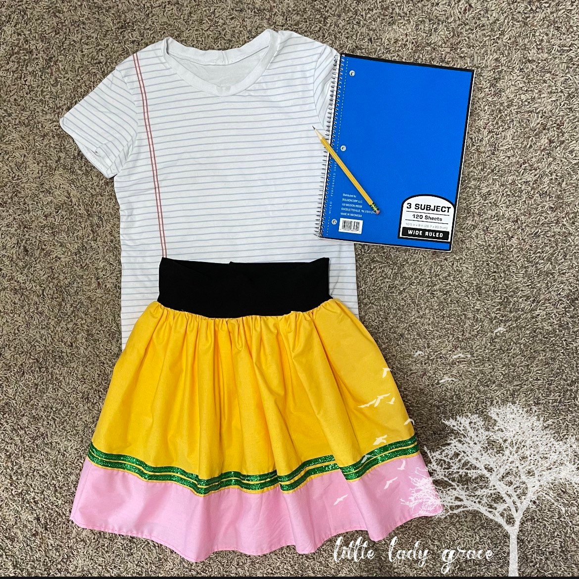 Back to School Pencil Skirt 1st Day Paper and Pencil Outfit Etsy