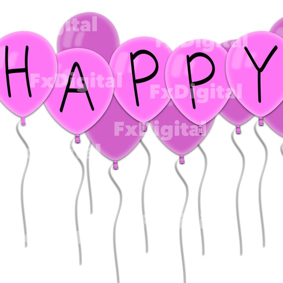 Clipart Anniversaire Anniversaire Ballon Clip Art Ballon Etsy France