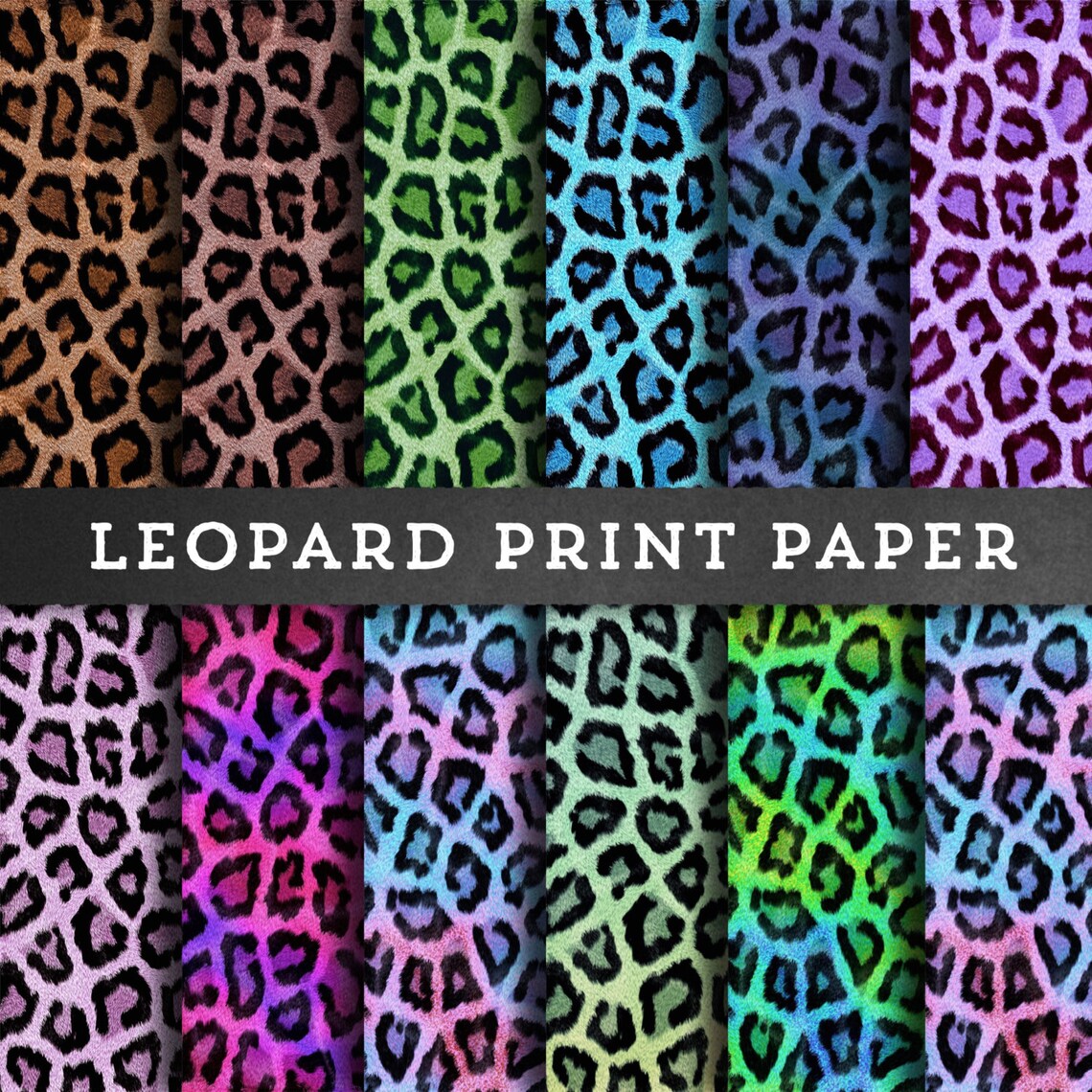 Leopard Print Paper Animal Fur Paper Fur Scrapbooking Etsy